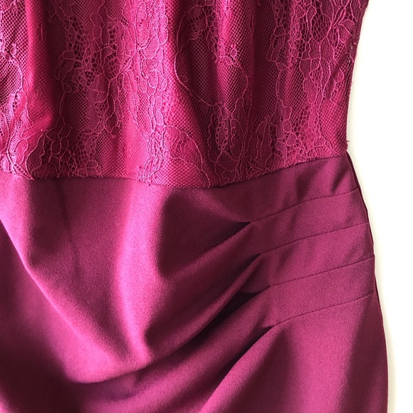 Burgundy cocktail midi-dress - Picture 5 of 8
